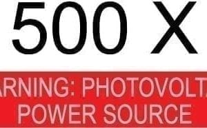Reflective Warning Photovoltaic Power Source Label 500 pack
