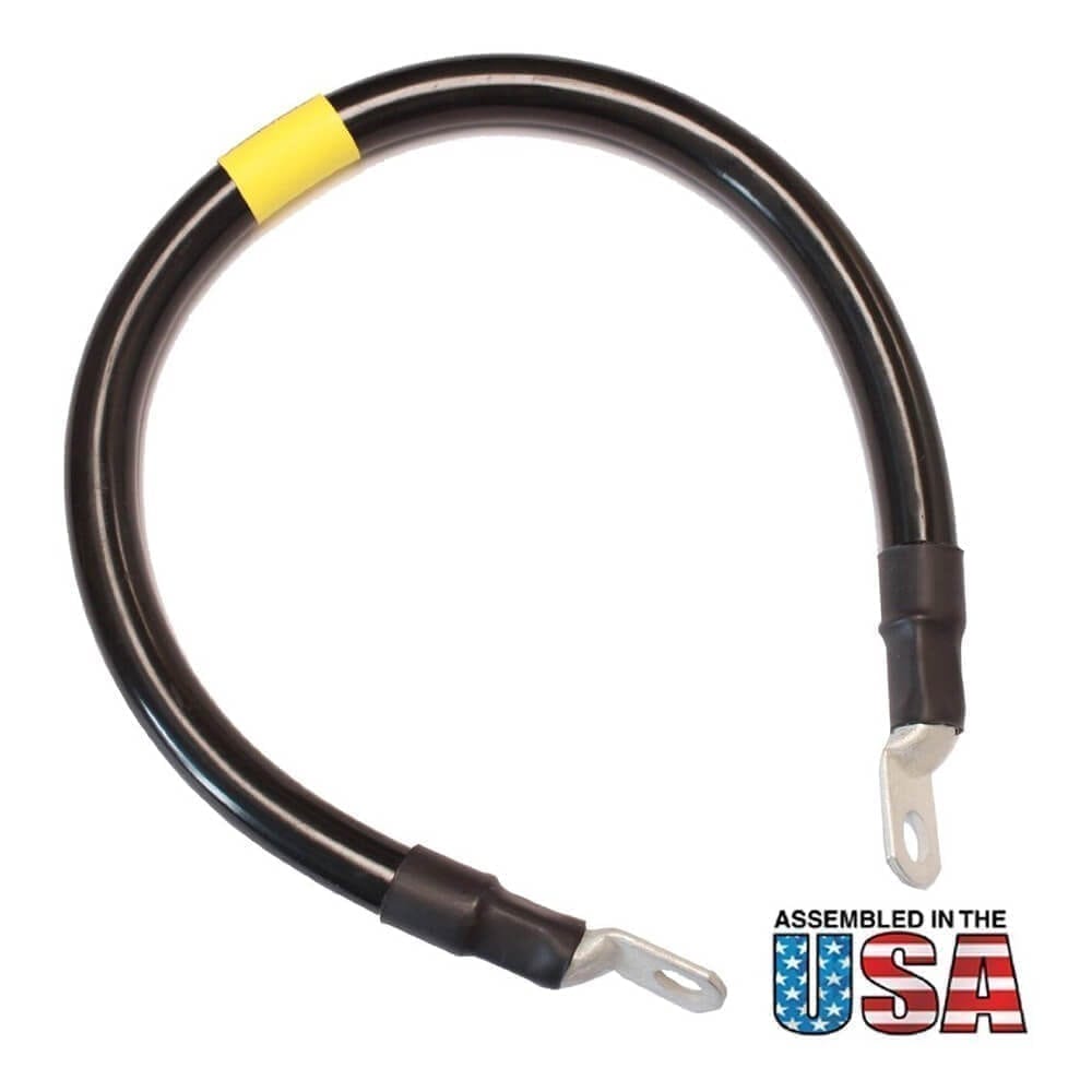 18" 2/0 AWG BLACK BATTERY INTERCONNECT CABLE