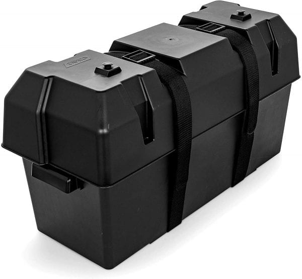 Heavy Duty Dual Battery Box Long Style with Straps