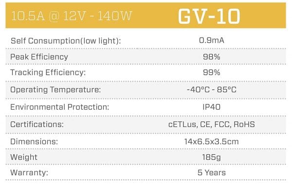 Genasun-GV-10-Pb-12V-10-Amps-12-Volts-140-Watts-MPPT-Solar-Charge-Controller-for-Lead-Acid-B01MST881K-5